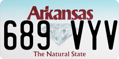 AR license plate 689VYV