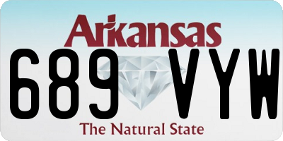 AR license plate 689VYW