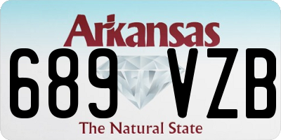 AR license plate 689VZB