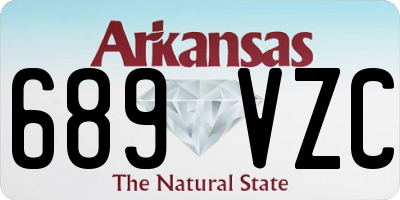 AR license plate 689VZC