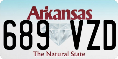 AR license plate 689VZD