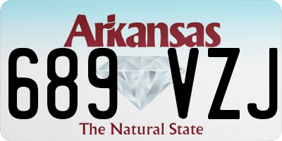 AR license plate 689VZJ