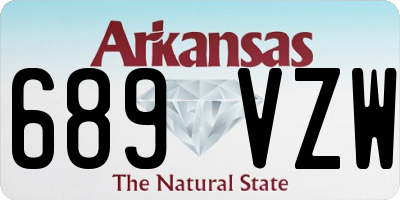 AR license plate 689VZW