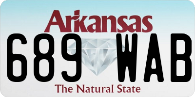 AR license plate 689WAB