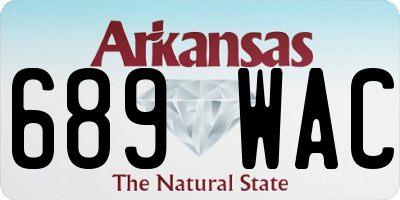 AR license plate 689WAC