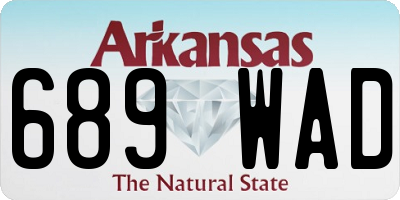 AR license plate 689WAD