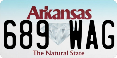 AR license plate 689WAG