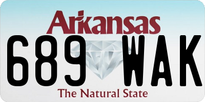 AR license plate 689WAK