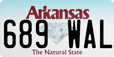 AR license plate 689WAL