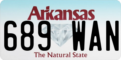 AR license plate 689WAN