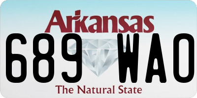 AR license plate 689WAO
