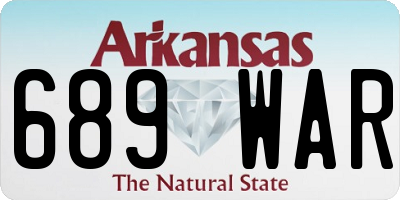 AR license plate 689WAR