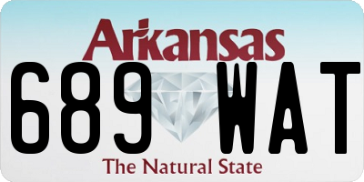 AR license plate 689WAT