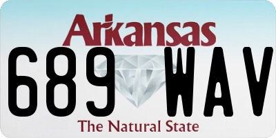 AR license plate 689WAV