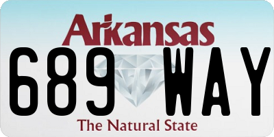 AR license plate 689WAY