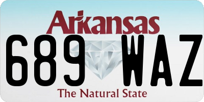 AR license plate 689WAZ