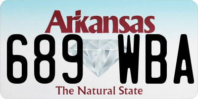 AR license plate 689WBA