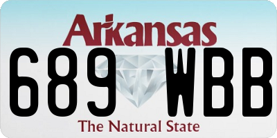 AR license plate 689WBB