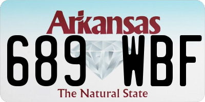 AR license plate 689WBF
