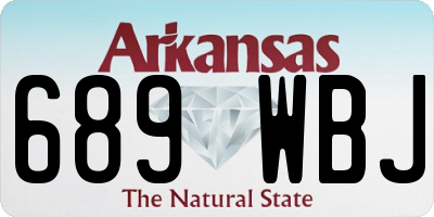 AR license plate 689WBJ
