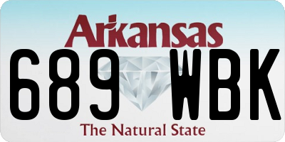 AR license plate 689WBK