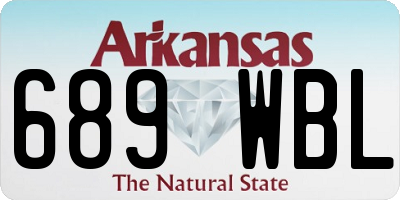 AR license plate 689WBL