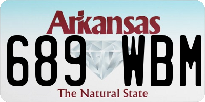 AR license plate 689WBM