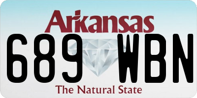 AR license plate 689WBN