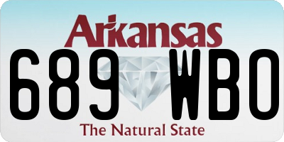 AR license plate 689WBO