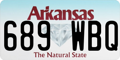 AR license plate 689WBQ
