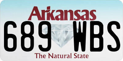 AR license plate 689WBS