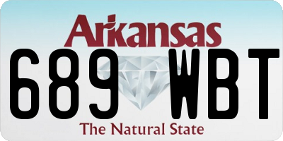 AR license plate 689WBT