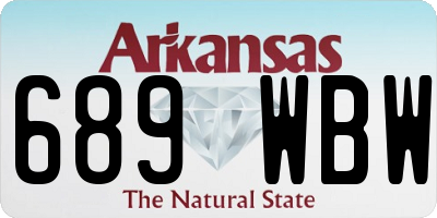 AR license plate 689WBW