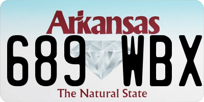 AR license plate 689WBX