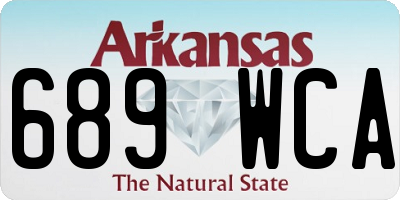 AR license plate 689WCA