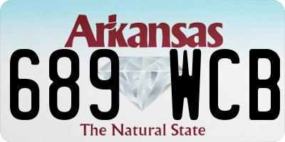 AR license plate 689WCB