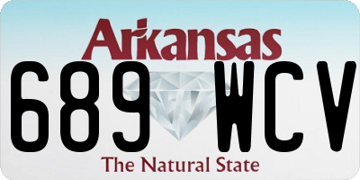 AR license plate 689WCV