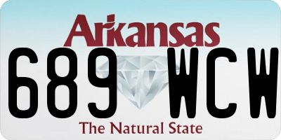 AR license plate 689WCW