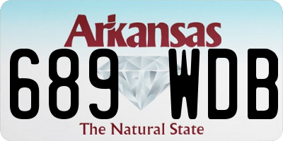 AR license plate 689WDB