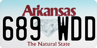 AR license plate 689WDD