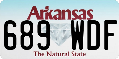 AR license plate 689WDF