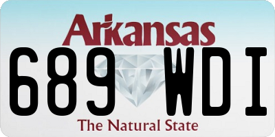 AR license plate 689WDI