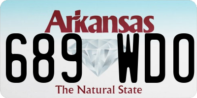AR license plate 689WDO