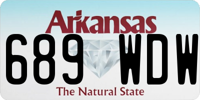 AR license plate 689WDW