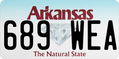 AR license plate 689WEA