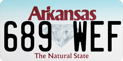 AR license plate 689WEF