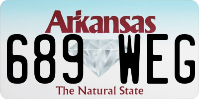 AR license plate 689WEG
