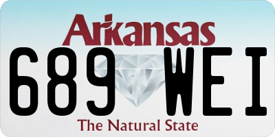 AR license plate 689WEI
