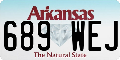 AR license plate 689WEJ