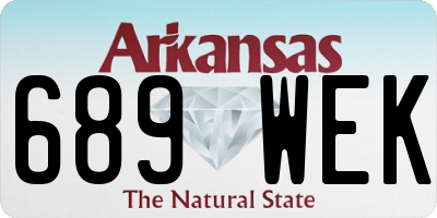 AR license plate 689WEK